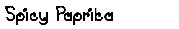 Spicy Paprika font preview